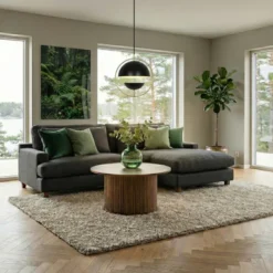 Accento Ø90 cm Soffbord Rökt ek