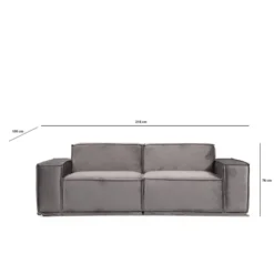 Accra 2-sits soffa Grå