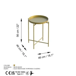 Adelaide Sidobord Guld