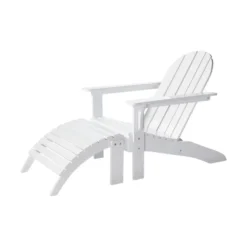 Adirondack Fotpall Vit/Trä