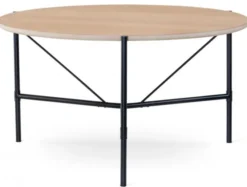 Ale Matbord Rund 135cm Vitoljad Ek / Svart