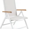 Andy Positionsstol Vit/Offwhite/Teak