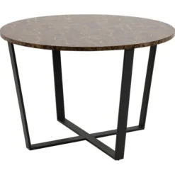 Angers Matbord Rund 110 cm Delhi-marmor
