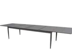 Anzio Matbord XL 110x266-396 cm Svart