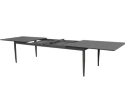 Anzio Matbord XL 110x266-396 cm Svart