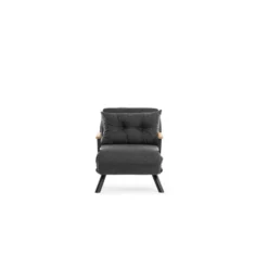 Apia Enkel Mörk (26 x 120 x 60 cm) Grå 1-sits bäddsoffa