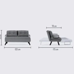 Apia 2-sits Bäddsoffa Creme