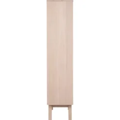 Arendal Vitrinskåp 190x72x42 cm Vitpigmenterad Ek