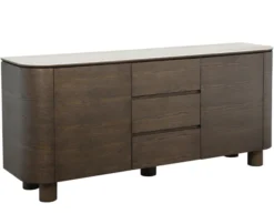 Aria Sideboard Brun/Keramisk Travertin