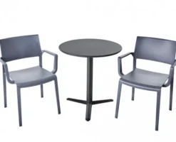 Arket Cafégrupp 60cm ink 2st Lilibet Karmstolar Grå
