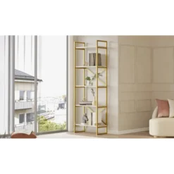 Asmara Bokhylla Marmor / Guld