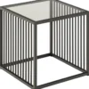 Auxerre Sidobord 40x40x40 cm Härdat glas
