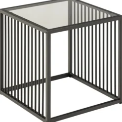 Auxerre Sidobord 40x40x40 cm Härdat glas