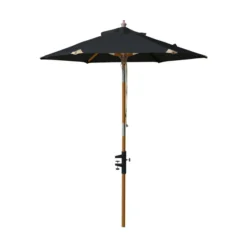 Balkong Ø1,8 m Polyesterduk Parasoll Svart