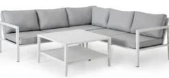 Belfort 2-Sits Soffa H/V Vit/Grå