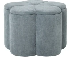 Bellis Sittpuff med Förvaring Ø60 cm Blå