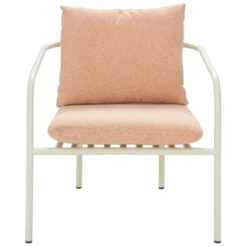 Bendt Fåtölj Pearl White/Teddy Orange