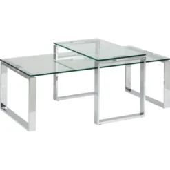 Benz Satsbord 45x115x69 cm Krom/Glas