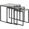 Benz Satsbord 55x50x50 cm Svart/Glas