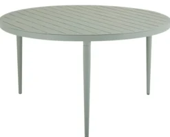 Bigby Matgrupp Rund 130 cm ink 6st Delia stolar Dusty Green / Vit