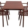 Bliss Matgrupp - Bord 130x80 cm + 4 st Karmstolar Desert Red