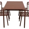 Bliss Matgrupp - Bord 130x80 cm + 4 st Stolar Desert Red