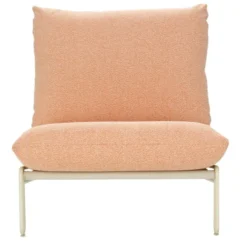 Blixt Loungefåtölj Pearl White/Teddy Orange