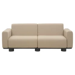 Bolster 2,5-sits Soffa 209x94 cm Antracit/Teddy Beige