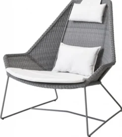 Breeze Högryggad Fåtölj Ljusgrå