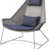 Breeze Högryggad Fåtölj Taupe
