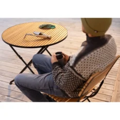 Brewer Matbord 85 cm Teak/Svart