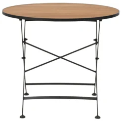 Brewer Matbord 85 cm Teak/Svart