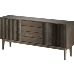 Broholm Sideboard Lameller 183x81 cm Rökoljad Ek