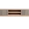 Broholm XL TV-bänk Lameller 160x55 cm Vitoljad Ek