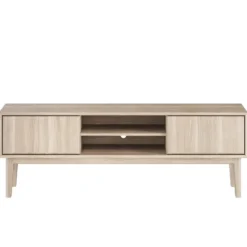 Broholm XL TV-bänk 160x55 cm Vitoljad Ek