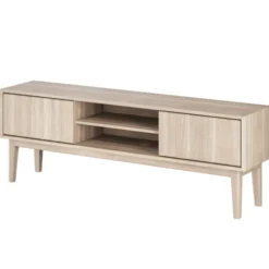 Broholm XL TV-bänk 160x55 cm Vitoljad Ek