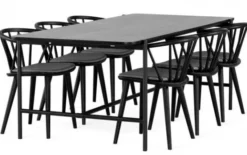 Cane Matbord Svart