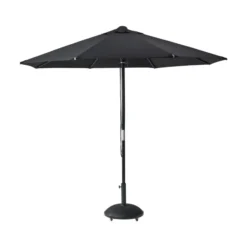 Capri Parasoll Ø3m Svart/Trä