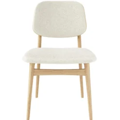 Carl Matstol Oljad Ek/Beige Tyg