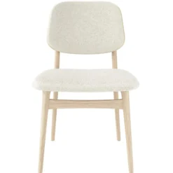 Carl Matstol Vitoljad Ek/Beige Tyg