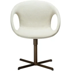 Carry Stol Bone White bouclé, Brass