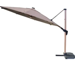 Caserta Frihängande Parasoll Beige/Wood 3m