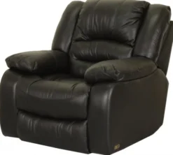 Cinema Biofåtölj Manuell Recliner / Snurr / Gung Svart Läder