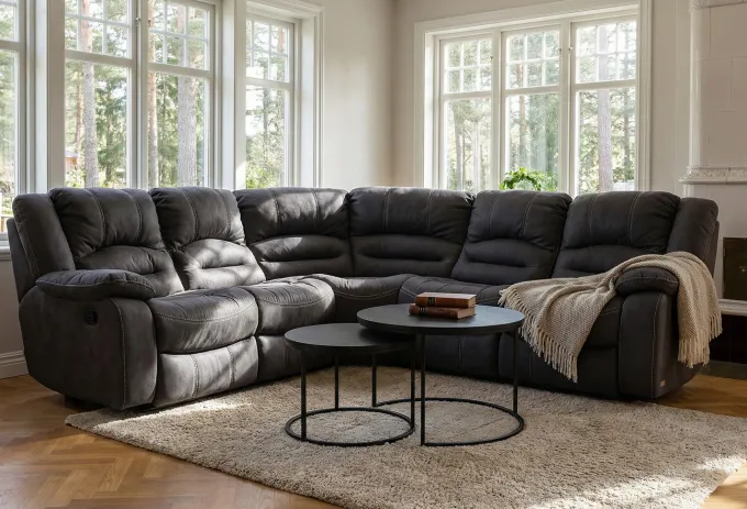 Cinema Mittdel med Recline Grå