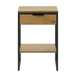 Classico Sängbord med 1 Låda & 1 Hylla Naturlig ek