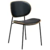 Clementina Stol Raven Black, Bleached Oak