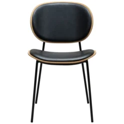 Clementina Stol Raven Black, Bleached Oak