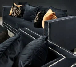 Cloude 2-Sits Soffa Svart Sammet