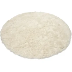 Cloudy Rund 160 cm Matta Naturvit
