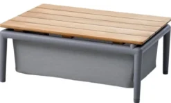 Conic Box Bord Ljusgrå